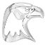 Picture of Sterling Silver Eagle Head Charm, 35x42mm