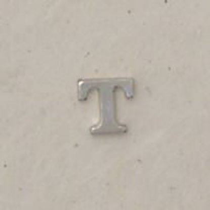 Picture of Sterling Silver Roman Letter "T" - 1/4 Inch, 24ga