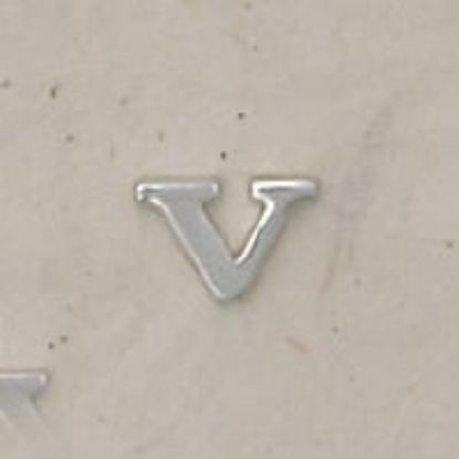 Picture of Sterling Silver Roman Letter "V" - 1/4 Inch, 24ga