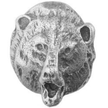 Picture of Sterling Silver Machine Cast 3 Dimensional Bear Head 17x21mm