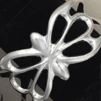 Picture of Sterling Silver Sand Cast Bracelet #1, 1-1/2" Width, 5-1/2" Length.