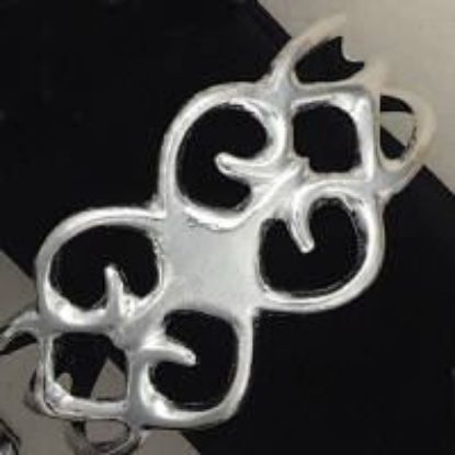 Picture of Sterling Silver Sand Cast Bracelet #3, 1-1/2" Width, 5-1/2" Length.