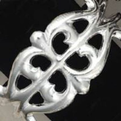Picture of Sterling Silver Sand Cast Bracelet #8L, 1-1/4" Width, 5-3/4" Length.