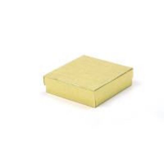 Picture of Gold Cotton Filled Gift Box, 3-1/2" x 3-1/2" x 1"