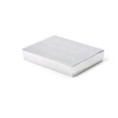 Picture of Silver Cotton Filled Gift Box 5 1/4 x 3 3/4 x 7/8 Inch