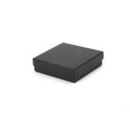 Picture of Black Pin Stripe Cotton Filled Gift Box 3 1/2 x 3 1/2 x 1 Inch