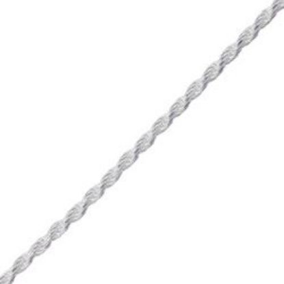 Picture of Sterling Silver French Rope Die Cut Chain 20 Inch x 1mm. Made in Italy