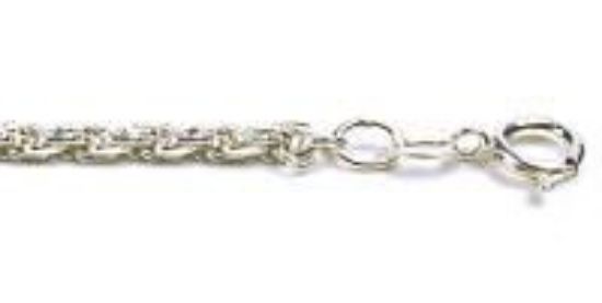 Picture of Sterling Silver French Rope Die Cut Chain 24 Inch x 2.1mm