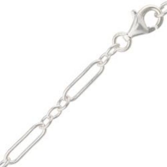 Picture of Sterling Silver Long And Short Chain 24 Inch x 3.3mm