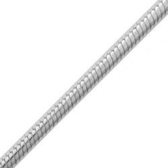 Picture of Sterling Silver Snake Round Chain 20 Inch x 1.6mm