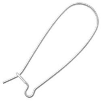 Picture of Sterling Silver Kidney Ear Wire 12x34mm 0.030"