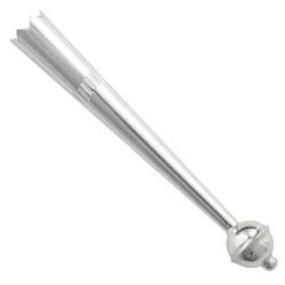 Picture of Sterling Silver Bolo Tip #6S Short 6mm Bead. Fits: 4 & 6 Ply Cords.