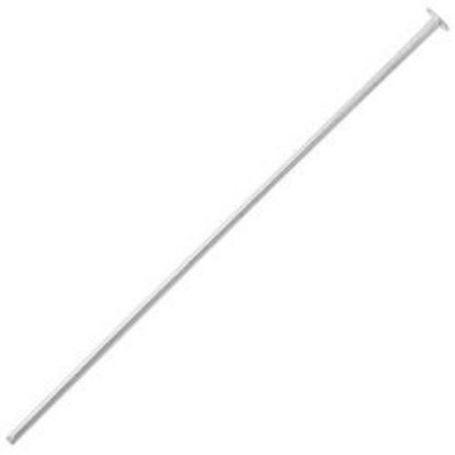 Picture of Sterling Silver Head Pins, 1-1/2" x 0.025"/22 Gauge Wire, Sold per pkg of 10