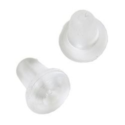 Picture of Clear Rubber French Wire Ear Clutches<br />20 Pair