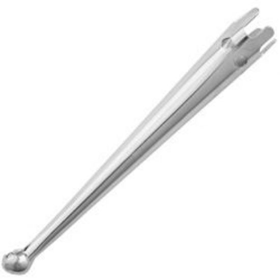 Picture of Nickel Plated Bolo Tip, 4mm Ball. Fits: 4 & 6 Ply Cords.