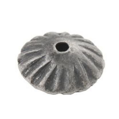 Picture of Sterling Silver Handmade Rondelle Fluted Bead 8x15mm