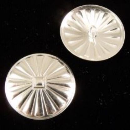 Picture of Sterling Silver Fancy Diamond Design Disc with Loop 3/4"