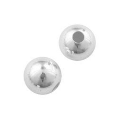 Picture of Sterling Silver Seamless Beads 6mm 0.065-0.07" Hole<br />10 Beads