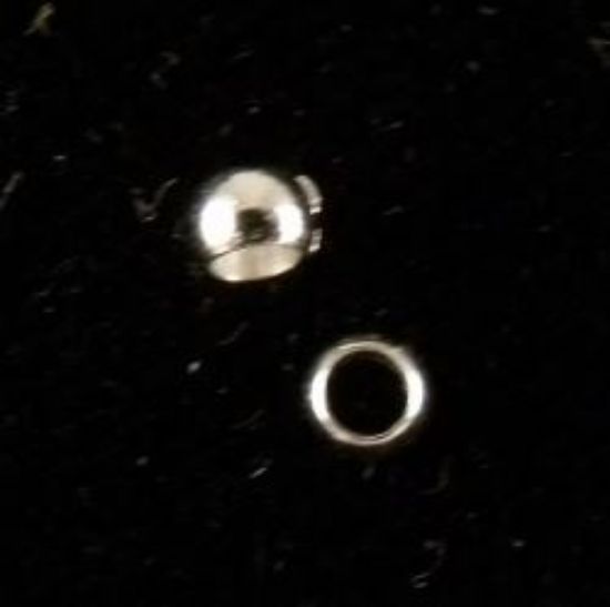 Picture of Silver Plated Crimp Beads 2.5mm<br />Approximately 100 Beads