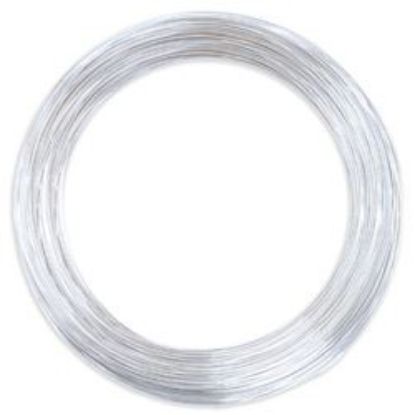 Picture of Beadalon German Style Round Silver Plated Wire 22 Gauge 32.8 Feet