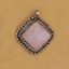 Picture of Square Bone Base Metal Pendant 24mm