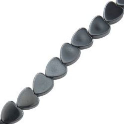 Picture of Hematine Flat Heart 4mm, 16" Strand