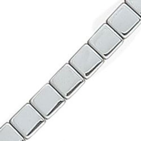Picture of Hematine Cube Bead 4mm 16" Strand