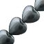 Picture of Hematine Puffed Heart 15mm 16" Strand