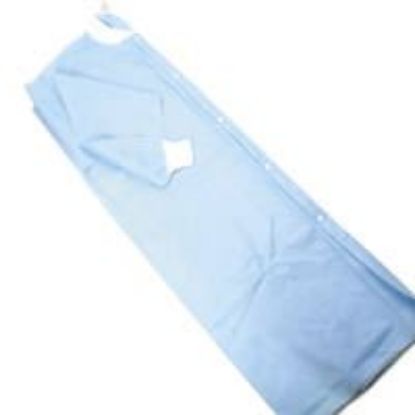 Picture of Large Knee Length Sky Blue Disposable Lab Coat