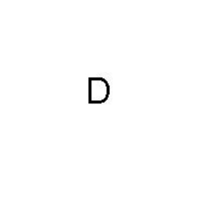 Picture of Block Letter "D" Stamp 1/16 Inch