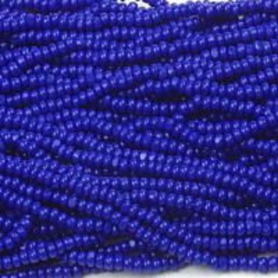 Picture of Size 13 Cut Czech Seed Bead, Medium Royal Blue (#260), Sold by the Hank