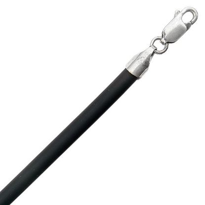 Picture of Black Rubber Necklace 18 Inch x 4mm