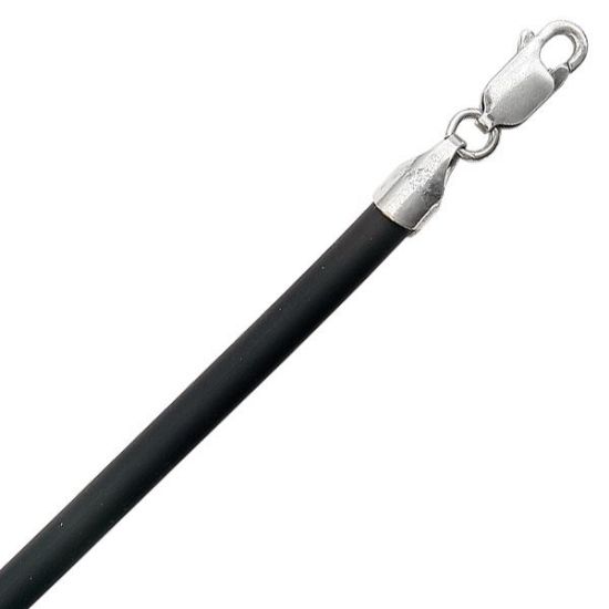 Picture of Black Rubber Necklace 18 Inch x 4mm