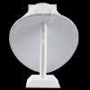 Picture of White Faux Leather Combination Necklace, Earring and Ring Display, 7-1/2" L x 6-1/2" W x 9" H, Sold individually, Imported