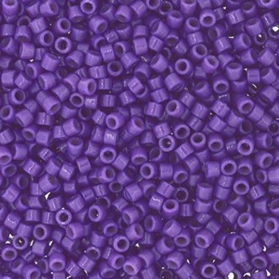 Picture of Miyuki Delica Size 11 Seed Beads, Duracoat Opaque Dyed Dark Mauve