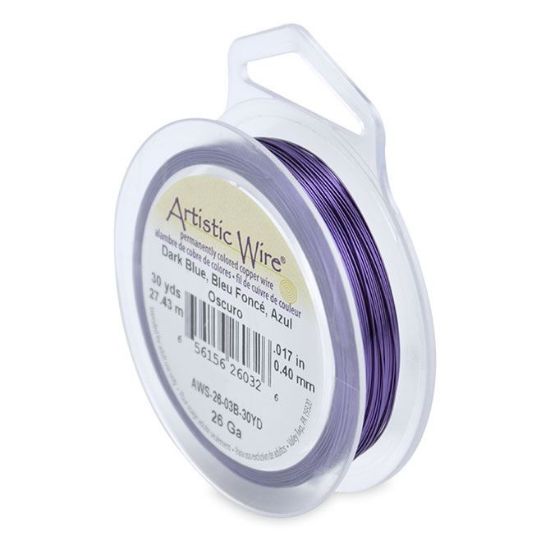 Picture of Dark Blue Artistic Wire 26ga 30 Yards