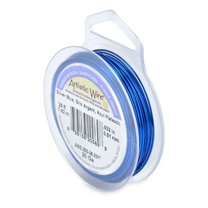 Picture of Silver Plated Silver Blue Artistic Wire 20ga 25 Feet