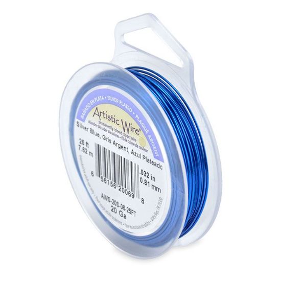 Picture of Silver Plated Silver Blue Artistic Wire 20ga 25 Feet