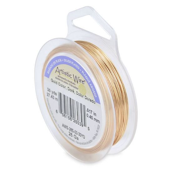 Picture of Silver Plated Gold Artistic Wire 26ga 30 Yards