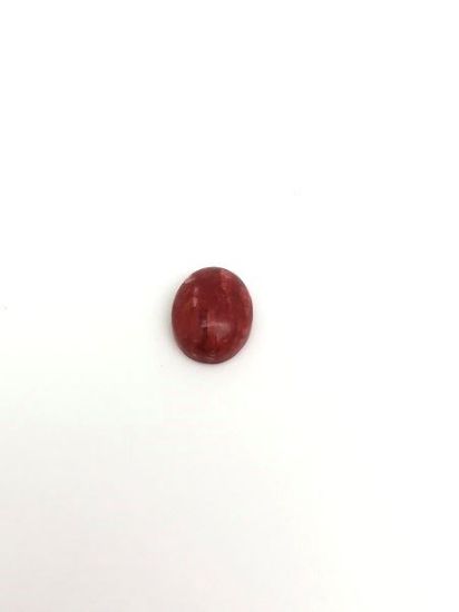 Picture of Red Stabilized Compressed Spiny Oyster Cabachon 8x10mm Oval, No Back
