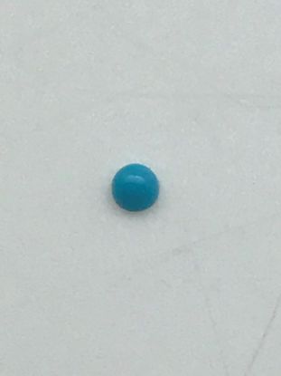 Picture of Block/Imitation Turquoise Round Clear Blue Cabochon 6mm