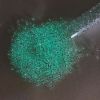 Picture of Size 11 Japanese Seed Beads, Slilver Lined Crystal/Green Splash Glow in the Dark (#2700S), Approximately 25 Grams