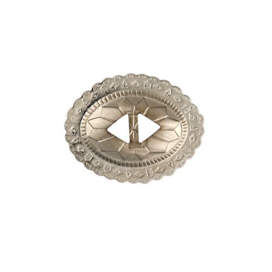 Picture of Nickel Silver Plated Star Concho with Double Hole, 44x56mm, 10pcPkg