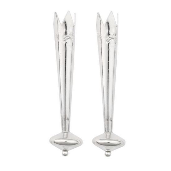 Picture of Stering Silver Extra Large Bolo Tip with 15mm Rondelle Bead, Style #12, Fits: 8 & 10 Ply Cords.