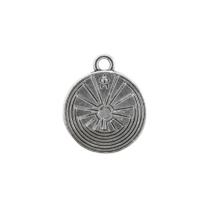 Picture of Silver Plated, 19mm, Man In the Maze Charm. 5 Charms