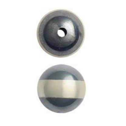 Picture of Sterling Silver Navajo Pearls style by JCK, 16mm Silver Line Seamless Bead