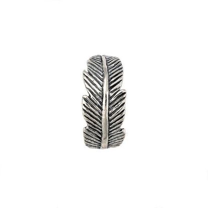 Picture of Sterling Silver Curved Feather Earring with Post