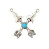 Picture of Sterling Silver Crossed Arrows Charm, 19x23mm 
