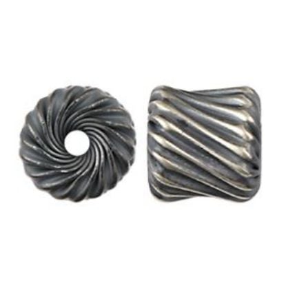 Picture of Sterling Silver Navajo Pearl Style by JCK, 10mm Corrugated Twist Bead