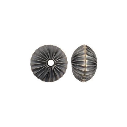 Picture of Sterling Silver Navajo Pearl Style by JCK, 15mm Corrugated Rondelle Bead